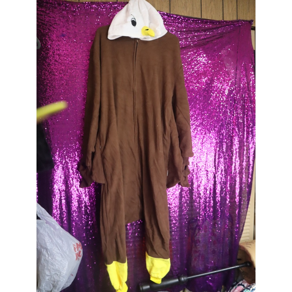 Bald Eagle One Piece PJs Funziez by Silver Lilly Adult Fleece Costume Animal